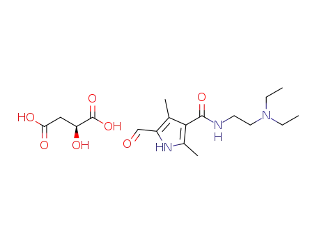 Molecular Structure of 1200435-83-1 (L-(-)-malic acid of 5-formyl-2,4-dimethyl-1H-pyrrole-3-carboxylic acid (2-diethylaminoethyl)amide)