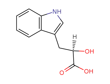 Molecular Structure of 101312-07-6 (1H-Indole-3-propanoicacid,-alpha--hydroxy-,(-alpha-R)-(9CI))