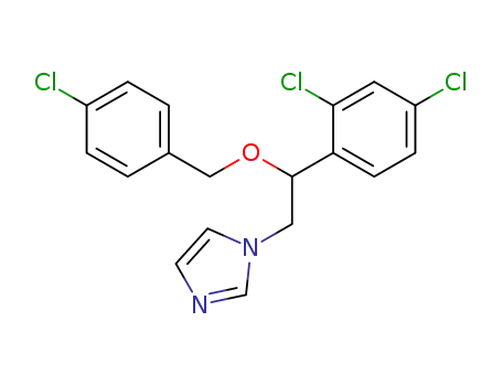 Molecular Structure of 68797-30-8 (()-1-[2-[(4-chlorophenyl)methoxy]-2-(2,4-dichlorophenyl)ethyl]-1H-imidazole)