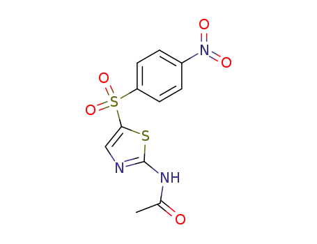 Molecular Structure of 7354-88-3 (N-[5-(4-nitrophenyl)sulfonyl-1,3-thiazol-2-yl]acetamide)