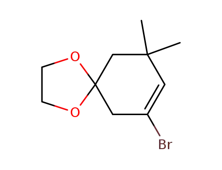 Molecular Structure of 81036-85-3 (7-Bromo-9,9-dimethyl-1,4-dioxa-spiro[4.5]dec-7-ene)