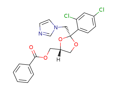 1,3-Dioxolane-4-methanol,2-(2,4-dichlorophenyl)-2-(1H-imidazol-1-ylmethyl)-, benzoate (ester),(2R,4R)-rel- (9CI)