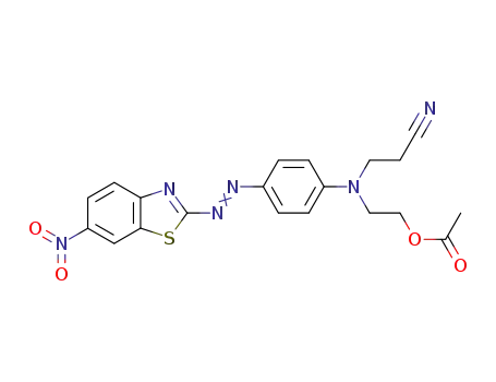 Molecular Structure of 68133-69-7 (2-[(2-cyanoethyl)[4-[(6-nitrobenzothiazol-2-yl)azo]phenyl]amino]ethyl acetate)