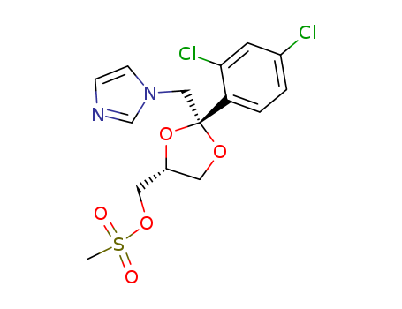 (2R,4R)-(+)-<2-(2,4-dichlorophenyl)-2-<(1H-imidazol-1-yl)methyl>-1,3-dioxolan-4-yl>methyl methanesulfonate