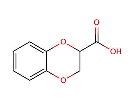 Molecular Structure of 3663-80-7 (1,4-Benzodioxan-2-carboxylic acid)