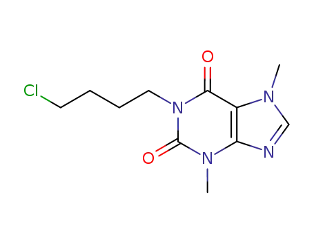 Molecular Structure of 78449-22-6 (1-(4-chlorobutyl)-3,7-dimethyl-3,7-dihydro-1H-purine-2,6-dione)