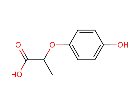 Molecular Structure of 67648-61-7 (2-(4-HYDROXYPHENOXY)PROPIONIC ACID)