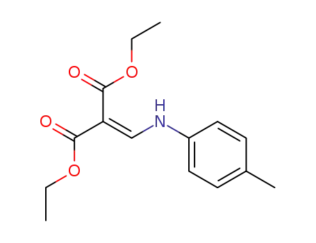 Molecular Structure of 19056-84-9 (2-(P-TOLYLAMINOMETHYLENE)MALONIC ACID DIETHYL ESTER)