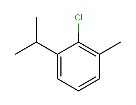 Molecular Structure of 76886-19-6 (1-chloro-2-isopropyl-6-methylbenzene)