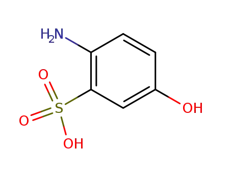 Molecular Structure of 2835-05-4 (2-Amino-5-hydroxybenzenesulfonic acid)