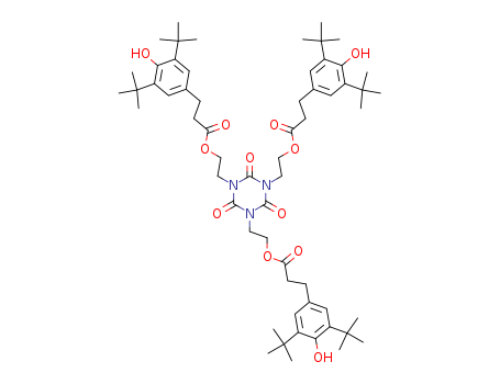 TIANFU-CHEM 3,5-DI-TERT-BUTYL-4-HYDROXY-HYDROCINNAMIC ACID TRIESTER OF 1,3,5-TRIS(2-HYDROXYETHYL)-S-TRIAZINE-2,4,6-(1H,3H,5H)-TRIONE 34137-09-2