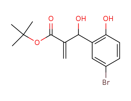 Molecular Structure of 548756-58-7 (tert-butyl 3-(5-bromo-2-hydroxyphenyl)-3-hydroxy-2-methylenenpropanoate)