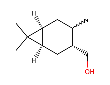 Molecular Structure of 82004-06-6 (4,7,7,-trimethylbicyclo[4.1.0]heptane-3-methanol)