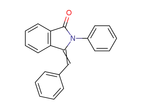 Molecular Structure of 4679-92-9 (1H-Isoindol-1-one, 2,3-dihydro-2-phenyl-3-(phenylmethylene)-)