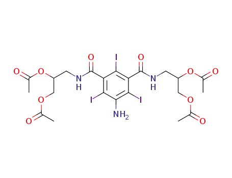 Molecular Structure of 76801-94-0 (5-AMino-N,N'-bis(2,3-dihydroxypropyl)-2,4,6-triiodo-1,3-benzenedicarboxaMide Tetraacetate)