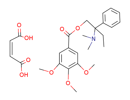 34140-59-5,2-(Dimethylamino)-2-phenylbutyl 3,4,5-trimethoxybenzoate maleate,Cerekinon;dimethyl-[2-phenyl-1-(3,4,5-trimethoxybenzoyl)oxy-butan-2-yl]azanium; 4-hydroxy-4-oxo-but-2-enoate;TM 906;Trimebutine maleate (JP14);Cerekinon (TN);