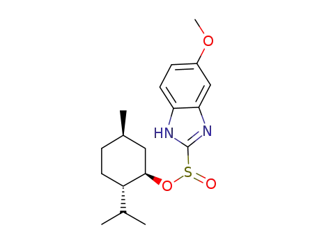Molecular Structure of 1080503-61-2 ((-)-menthyl 5-methoxy-2-benzimidazolylsulphinate)