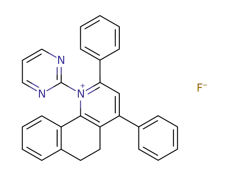 Molecular Structure of 81454-19-5 (2,4-Diphenyl-1-pyrimidin-2-yl-5,6-dihydro-benzo[h]quinolinium; fluoride)
