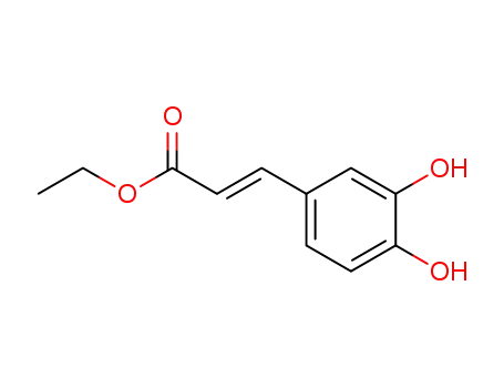 Molecular Structure of 74257-25-3 (2-Propenoicacid,3-(3,4-dihydroxyphenyl)-,ethylester,(2Z)-(9CI))