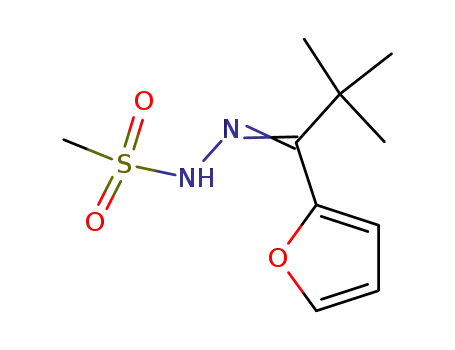 Molecular Structure of 556811-66-6 (1-(2'-furyl)-2,2-dimethylpropan-1-one methanesulfonyl hydrazone)