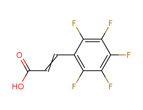 Molecular Structure of 719-60-8 (2,3,4,5,6-PENTAFLUOROCINNAMIC ACID)