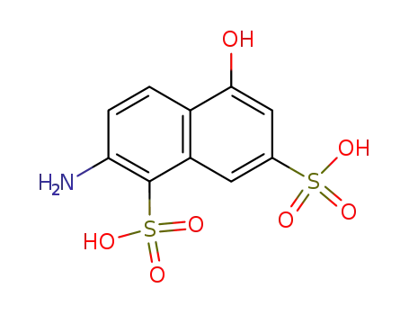 Molecular Structure of 6535-70-2 (2-Amino-5-hydroxynaphthalene-1,7-disulfonic acid)