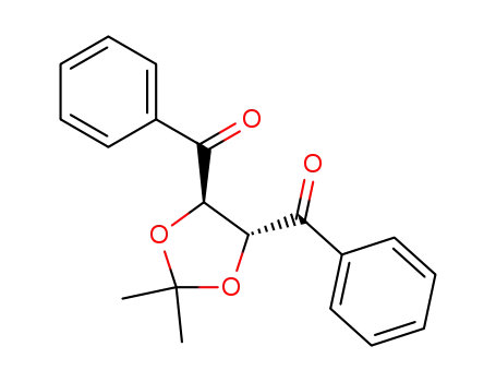 Molecular Structure of 167282-09-9 (Methanone, [(4R,5R)-2,2-dimethyl-1,3-dioxolane-4,5-diyl]bis[phenyl-)