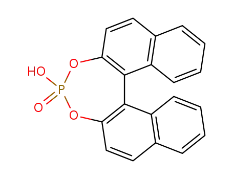 Molecular Structure of 35193-63-6 (1,1'-Binaphthyl-2,2'-diyl hydrogenphosphate)
