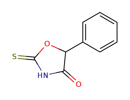 Molecular Structure of 19331-89-6 (5-phenyl-2-thioxo-oxazolidin-4-one)