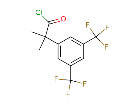 Molecular Structure of 289686-69-7 (2-(3,5-bis-trifluoromethyl-phenyl)-2-methyl-propionyl chloride)