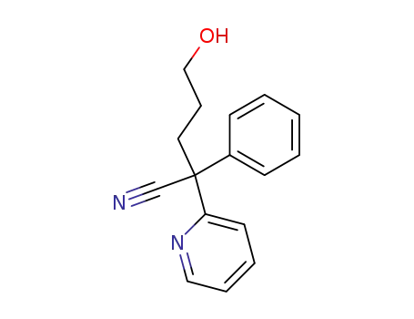 Molecular Structure of 147092-44-2 (5-hydroxy-2-phenyl-2-(2-pyridyl)pentanenitrile)