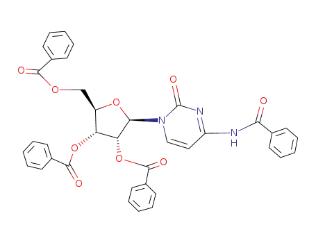 Molecular Structure of 23624-64-8 (4-(benzoylamino)-1-(2,3,5-tri-O-benzoylpentofuranosyl)pyrimidin-2(1H)-one)