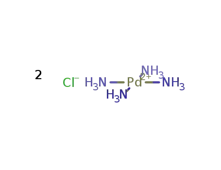 Molecular Structure of 13815-17-3 (Tetraamminepalladium(II) dichloride)
