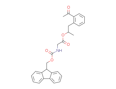 Molecular Structure of 618068-91-0 (N-Fmoc-glycine 2-(2-acetylphenyl)-1-methylethyl ester)
