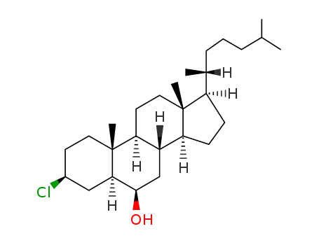 Molecular Structure of 78425-50-0 (3β-chloro-6β-hydroxy-5α-cholestane)
