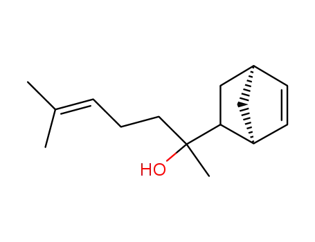 Molecular Structure of 86361-07-1 ((bicyclo<2.2.1>heptene-5 yle-2)-dimethyl-1,5 hexene-4 ol-1)