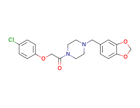 Ethanone,1-[4-(1,3-benzodioxol-5-ylmethyl)-1-piperazinyl]-2-(4-chlorophenoxy)-