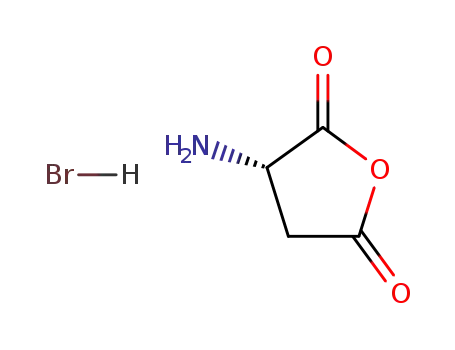 Molecular Structure of 5487-35-4 ((<i>S</i>)-3-amino-dihydro-furan-2,5-dione; hydrobromide)