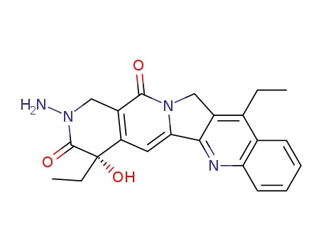 Molecular Structure of 152266-85-8 ((S)-2-Amino-4,11-diethyl-4-hydroxy-1,12-dihydro-2H,4H-2,6,12a-triaza-dibenzo[b,h]fluorene-3,13-dione)
