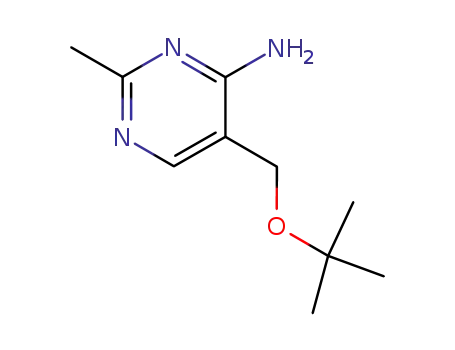Molecular Structure of 127556-60-9 (2-methyl-4-amino-5-tert-butoxymethylpyrimidine)