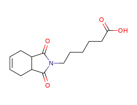 Molecular Structure of 4887-51-8 (1,3,3a,4,7,7a-hexahydro-1,3-dioxo-2H-isoindole-2-hexanoic acid)