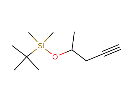 Molecular Structure of 80186-44-3 ((1,1-DiMethylethyl)diMethyl[(1-Methyl-3-butynyl)oxy]silane)
