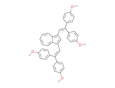 Molecular Structure of 1314045-02-7 (1,3-bis[2,2-bis(4-methoxyphenyl)ethenyl]azulene)