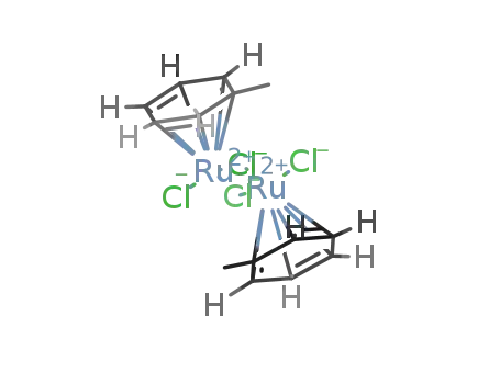 Molecular Structure of 52462-27-8 (bis[dichlorido(η6-toluene)ruthenium(II)])