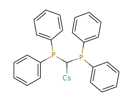 Molecular Structure of 80359-57-5 (C<sub>25</sub>H<sub>21</sub>CsP<sub>2</sub>)