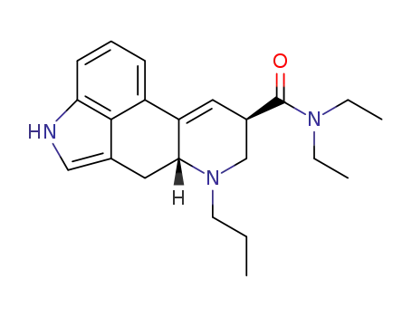 Molecular Structure of 65527-63-1 (Ergoline-8-carboxamide, 9,10-didehydro-N,N-diethyl-6-propyl-, (8b)-)