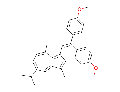 Molecular Structure of 741737-71-3 (1,1-bis[4-(methoxy)phenyl]-2-(3-guaiazulenyl)ethylene)