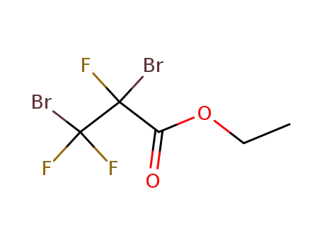 Molecular Structure of 379-05-5 (Propanoic acid, 2,3-dibromo-2,3,3-trifluoro-, ethyl ester)