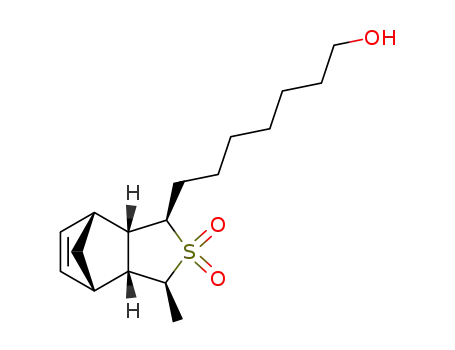 Molecular Structure of 86593-91-1 (7-((1R,2S,3R,5S,6R,7S)-5-Methyl-4,4-dioxo-4λ<sup>6</sup>-thia-tricyclo[5.2.1.0<sup>2,6</sup>]dec-8-en-3-yl)-heptan-1-ol)
