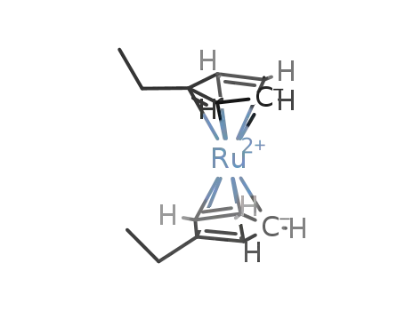 Molecular Structure of 32992-96-4 (BIS(ETHYLCYCLOPENTADIENYL)RUTHENIUM(II))